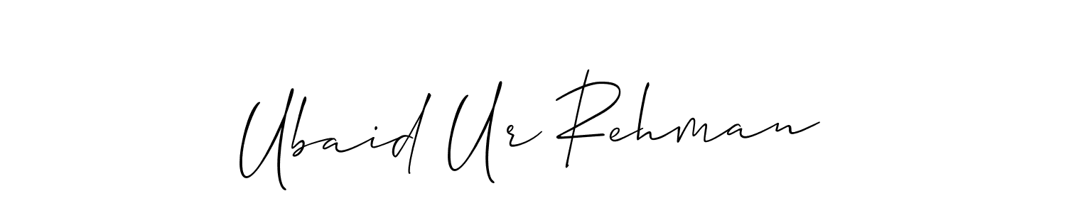 Also You can easily find your signature by using the search form. We will create Ubaid Ur Rehman name handwritten signature images for you free of cost using Allison_Script sign style. Ubaid Ur Rehman signature style 2 images and pictures png