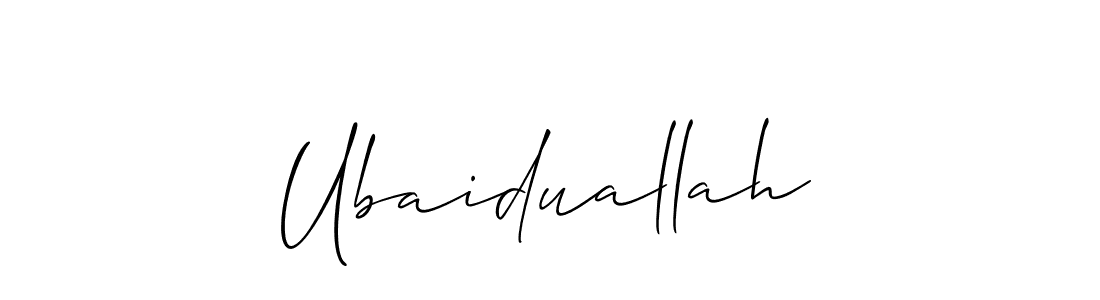 if you are searching for the best signature style for your name Ubaiduallah. so please give up your signature search. here we have designed multiple signature styles  using Allison_Script. Ubaiduallah signature style 2 images and pictures png