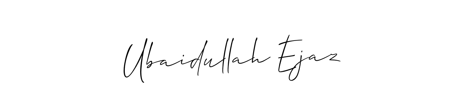 How to make Ubaidullah Ejaz signature? Allison_Script is a professional autograph style. Create handwritten signature for Ubaidullah Ejaz name. Ubaidullah Ejaz signature style 2 images and pictures png