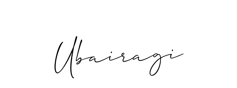 How to make Ubairagi name signature. Use Allison_Script style for creating short signs online. This is the latest handwritten sign. Ubairagi signature style 2 images and pictures png