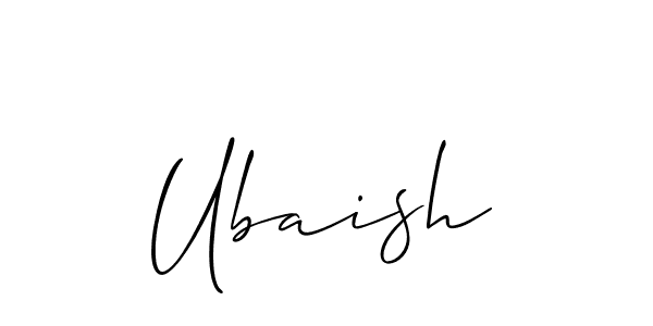 How to make Ubaish signature? Allison_Script is a professional autograph style. Create handwritten signature for Ubaish name. Ubaish signature style 2 images and pictures png