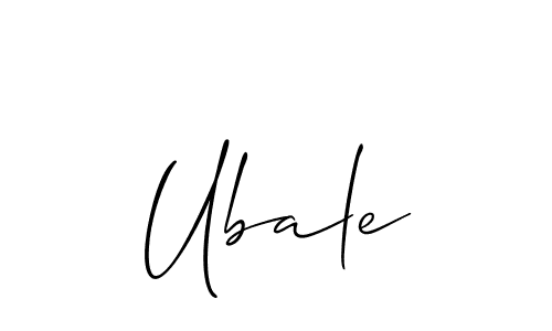 Create a beautiful signature design for name Ubale. With this signature (Allison_Script) fonts, you can make a handwritten signature for free. Ubale signature style 2 images and pictures png