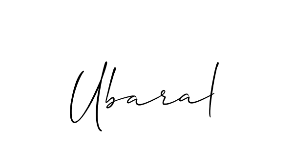 Design your own signature with our free online signature maker. With this signature software, you can create a handwritten (Allison_Script) signature for name Ubaral. Ubaral signature style 2 images and pictures png