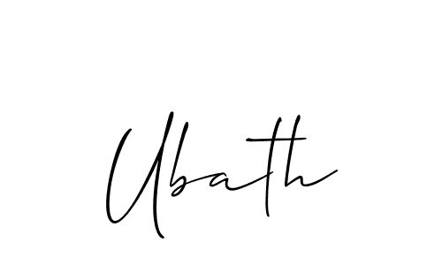 if you are searching for the best signature style for your name Ubath. so please give up your signature search. here we have designed multiple signature styles  using Allison_Script. Ubath signature style 2 images and pictures png