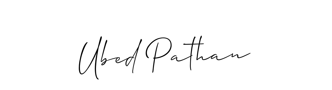 How to make Ubed Pathan signature? Allison_Script is a professional autograph style. Create handwritten signature for Ubed Pathan name. Ubed Pathan signature style 2 images and pictures png