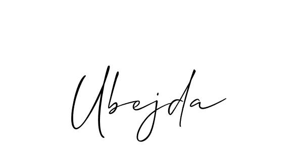 Create a beautiful signature design for name Ubejda. With this signature (Allison_Script) fonts, you can make a handwritten signature for free. Ubejda signature style 2 images and pictures png