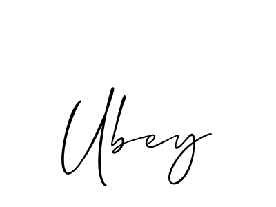 Similarly Allison_Script is the best handwritten signature design. Signature creator online .You can use it as an online autograph creator for name Ubey. Ubey signature style 2 images and pictures png