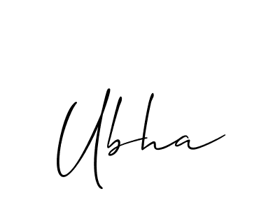 Best and Professional Signature Style for Ubha. Allison_Script Best Signature Style Collection. Ubha signature style 2 images and pictures png