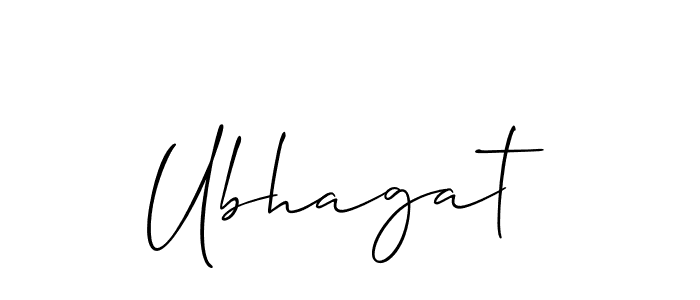 The best way (Allison_Script) to make a short signature is to pick only two or three words in your name. The name Ubhagat include a total of six letters. For converting this name. Ubhagat signature style 2 images and pictures png
