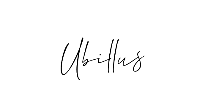 You should practise on your own different ways (Allison_Script) to write your name (Ubillus) in signature. don't let someone else do it for you. Ubillus signature style 2 images and pictures png