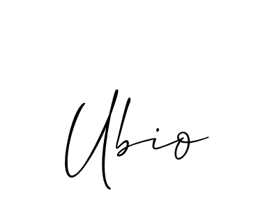 Ubio stylish signature style. Best Handwritten Sign (Allison_Script) for my name. Handwritten Signature Collection Ideas for my name Ubio. Ubio signature style 2 images and pictures png