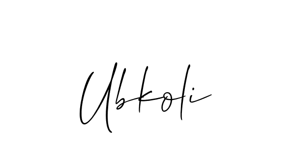 Make a beautiful signature design for name Ubkoli. Use this online signature maker to create a handwritten signature for free. Ubkoli signature style 2 images and pictures png