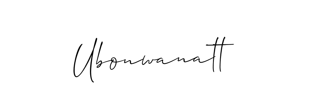 if you are searching for the best signature style for your name Ubonwanatt. so please give up your signature search. here we have designed multiple signature styles  using Allison_Script. Ubonwanatt signature style 2 images and pictures png