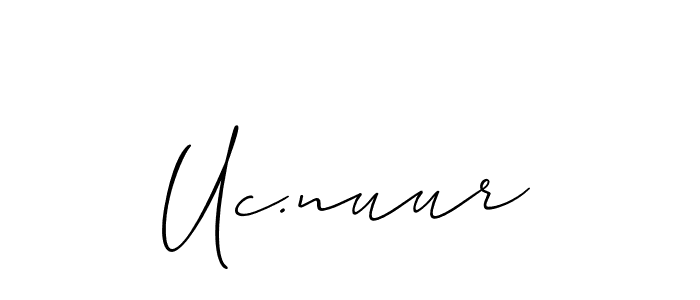 The best way (Allison_Script) to make a short signature is to pick only two or three words in your name. The name Uc.nuur include a total of six letters. For converting this name. Uc.nuur signature style 2 images and pictures png