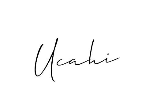 Also we have Ucahi name is the best signature style. Create professional handwritten signature collection using Allison_Script autograph style. Ucahi signature style 2 images and pictures png