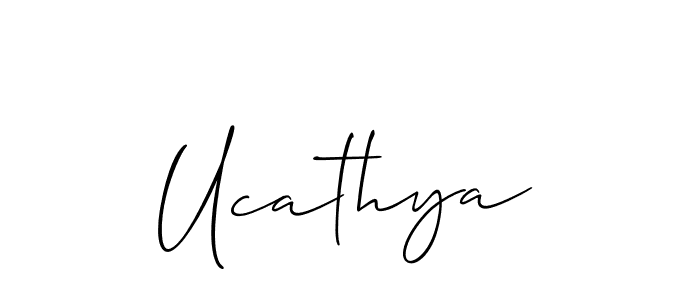 Design your own signature with our free online signature maker. With this signature software, you can create a handwritten (Allison_Script) signature for name Ucathya. Ucathya signature style 2 images and pictures png