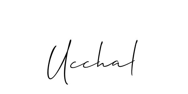 The best way (Allison_Script) to make a short signature is to pick only two or three words in your name. The name Ucchal include a total of six letters. For converting this name. Ucchal signature style 2 images and pictures png