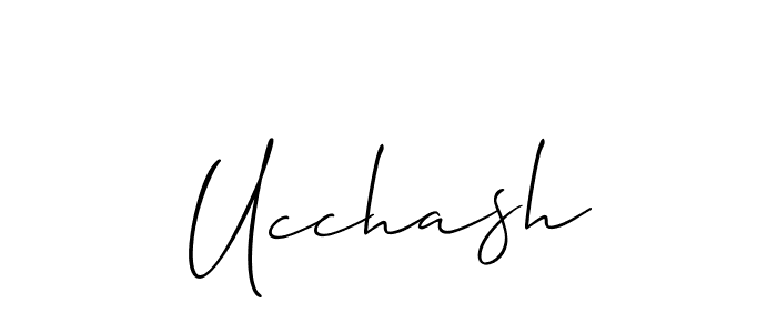 It looks lik you need a new signature style for name Ucchash. Design unique handwritten (Allison_Script) signature with our free signature maker in just a few clicks. Ucchash signature style 2 images and pictures png