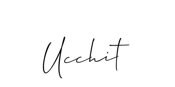 How to make Ucchit signature? Allison_Script is a professional autograph style. Create handwritten signature for Ucchit name. Ucchit signature style 2 images and pictures png