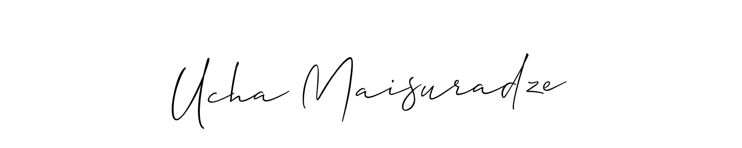 Best and Professional Signature Style for Ucha Maisuradze. Allison_Script Best Signature Style Collection. Ucha Maisuradze signature style 2 images and pictures png