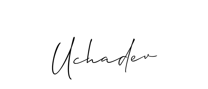 Once you've used our free online signature maker to create your best signature Allison_Script style, it's time to enjoy all of the benefits that Uchadev name signing documents. Uchadev signature style 2 images and pictures png