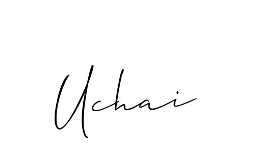 How to make Uchai signature? Allison_Script is a professional autograph style. Create handwritten signature for Uchai name. Uchai signature style 2 images and pictures png