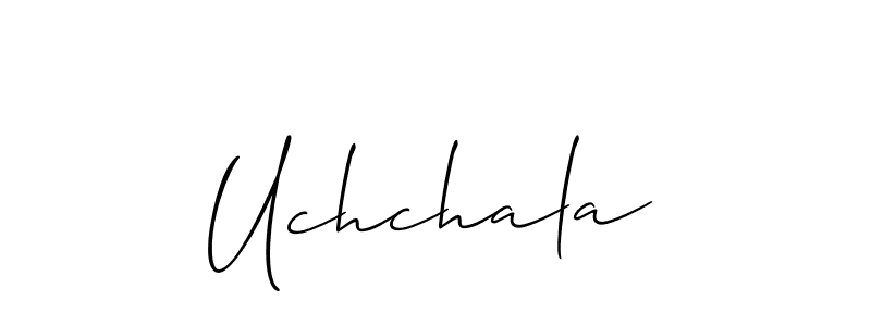 How to Draw Uchchala signature style? Allison_Script is a latest design signature styles for name Uchchala. Uchchala signature style 2 images and pictures png