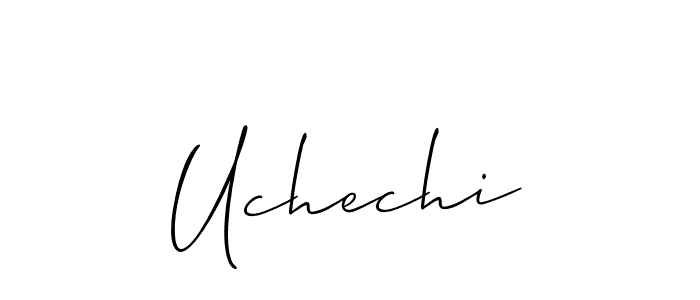 You should practise on your own different ways (Allison_Script) to write your name (Uchechi) in signature. don't let someone else do it for you. Uchechi signature style 2 images and pictures png