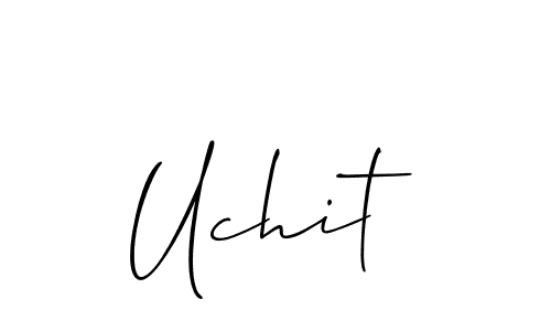 Design your own signature with our free online signature maker. With this signature software, you can create a handwritten (Allison_Script) signature for name Uchit. Uchit signature style 2 images and pictures png
