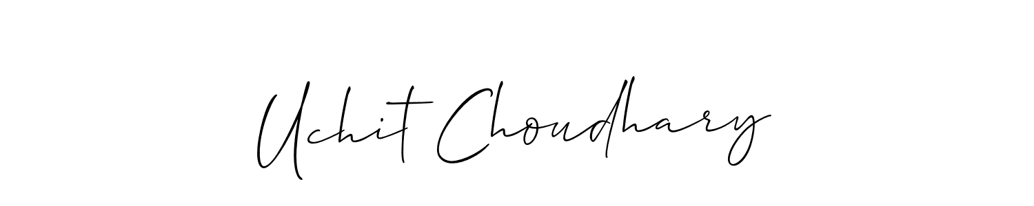 Best and Professional Signature Style for Uchit Choudhary. Allison_Script Best Signature Style Collection. Uchit Choudhary signature style 2 images and pictures png