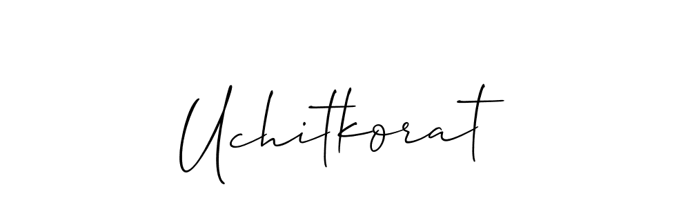 Uchitkorat stylish signature style. Best Handwritten Sign (Allison_Script) for my name. Handwritten Signature Collection Ideas for my name Uchitkorat. Uchitkorat signature style 2 images and pictures png