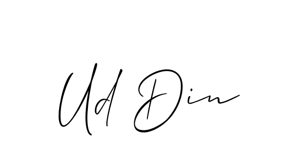 You can use this online signature creator to create a handwritten signature for the name Ud Din. This is the best online autograph maker. Ud Din signature style 2 images and pictures png