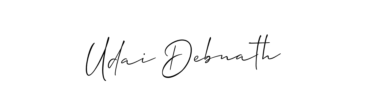 Make a short Udai Debnath signature style. Manage your documents anywhere anytime using Allison_Script. Create and add eSignatures, submit forms, share and send files easily. Udai Debnath signature style 2 images and pictures png