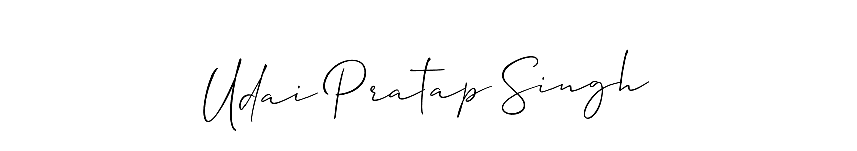 Make a beautiful signature design for name Udai Pratap Singh. With this signature (Allison_Script) style, you can create a handwritten signature for free. Udai Pratap Singh signature style 2 images and pictures png