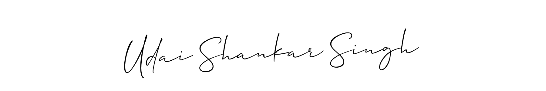 Create a beautiful signature design for name Udai Shankar Singh. With this signature (Allison_Script) fonts, you can make a handwritten signature for free. Udai Shankar Singh signature style 2 images and pictures png