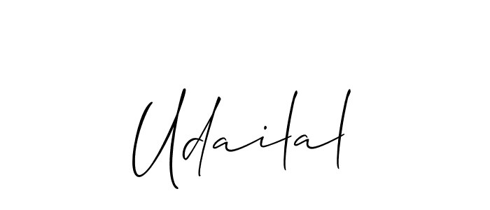 Create a beautiful signature design for name Udailal. With this signature (Allison_Script) fonts, you can make a handwritten signature for free. Udailal signature style 2 images and pictures png