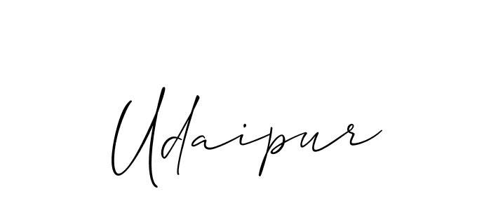 Also we have Udaipur name is the best signature style. Create professional handwritten signature collection using Allison_Script autograph style. Udaipur signature style 2 images and pictures png