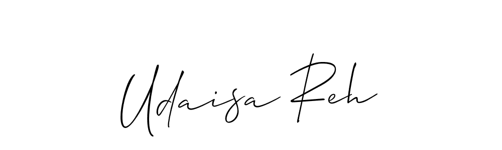 The best way (Allison_Script) to make a short signature is to pick only two or three words in your name. The name Udaisa Reh include a total of six letters. For converting this name. Udaisa Reh signature style 2 images and pictures png