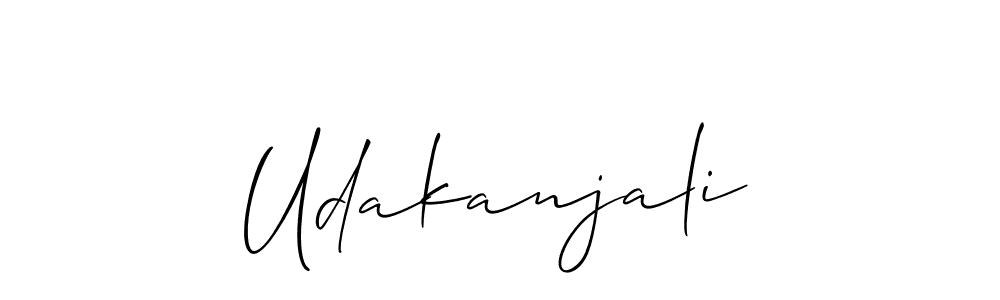 Udakanjali stylish signature style. Best Handwritten Sign (Allison_Script) for my name. Handwritten Signature Collection Ideas for my name Udakanjali. Udakanjali signature style 2 images and pictures png