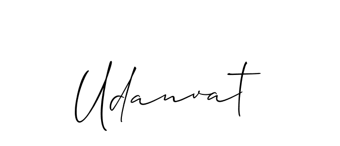 Use a signature maker to create a handwritten signature online. With this signature software, you can design (Allison_Script) your own signature for name Udanvat. Udanvat signature style 2 images and pictures png