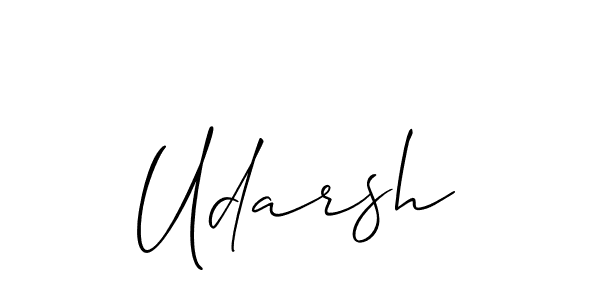 How to make Udarsh signature? Allison_Script is a professional autograph style. Create handwritten signature for Udarsh name. Udarsh signature style 2 images and pictures png