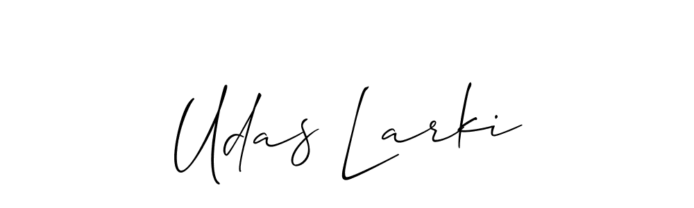 It looks lik you need a new signature style for name Udas Larki. Design unique handwritten (Allison_Script) signature with our free signature maker in just a few clicks. Udas Larki signature style 2 images and pictures png
