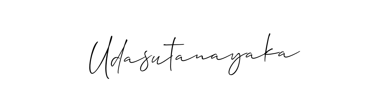 Also we have Udasutanayaka name is the best signature style. Create professional handwritten signature collection using Allison_Script autograph style. Udasutanayaka signature style 2 images and pictures png