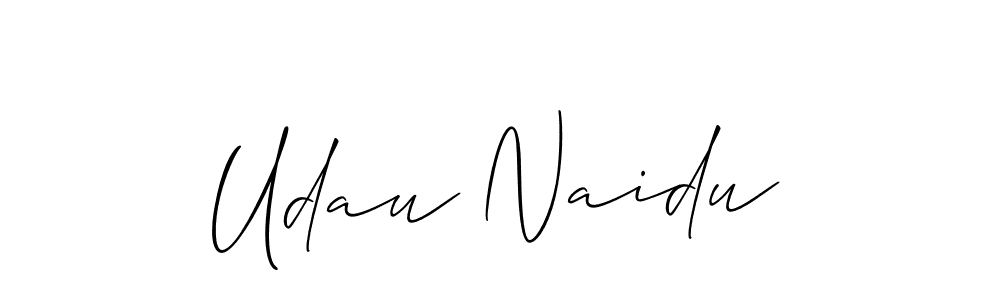 You should practise on your own different ways (Allison_Script) to write your name (Udau Naidu) in signature. don't let someone else do it for you. Udau Naidu signature style 2 images and pictures png