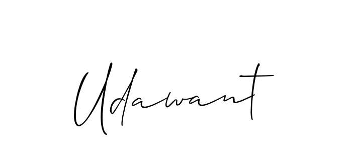 Allison_Script is a professional signature style that is perfect for those who want to add a touch of class to their signature. It is also a great choice for those who want to make their signature more unique. Get Udawant name to fancy signature for free. Udawant signature style 2 images and pictures png