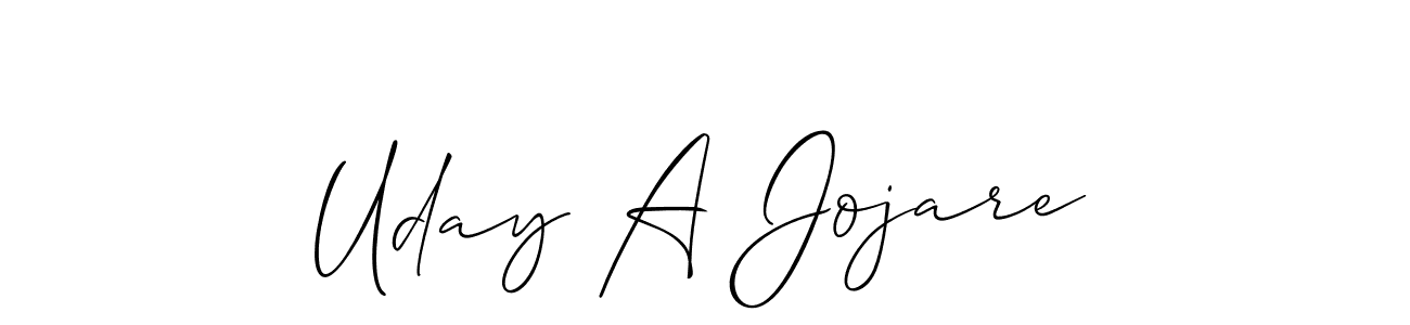 Uday A Jojare stylish signature style. Best Handwritten Sign (Allison_Script) for my name. Handwritten Signature Collection Ideas for my name Uday A Jojare. Uday A Jojare signature style 2 images and pictures png