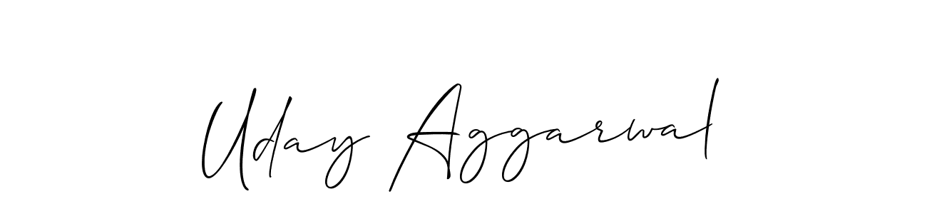 The best way (Allison_Script) to make a short signature is to pick only two or three words in your name. The name Uday Aggarwal include a total of six letters. For converting this name. Uday Aggarwal signature style 2 images and pictures png