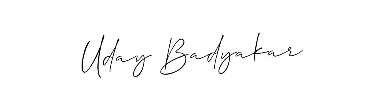 Also we have Uday Badyakar name is the best signature style. Create professional handwritten signature collection using Allison_Script autograph style. Uday Badyakar signature style 2 images and pictures png