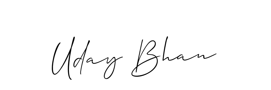 You should practise on your own different ways (Allison_Script) to write your name (Uday Bhan) in signature. don't let someone else do it for you. Uday Bhan signature style 2 images and pictures png