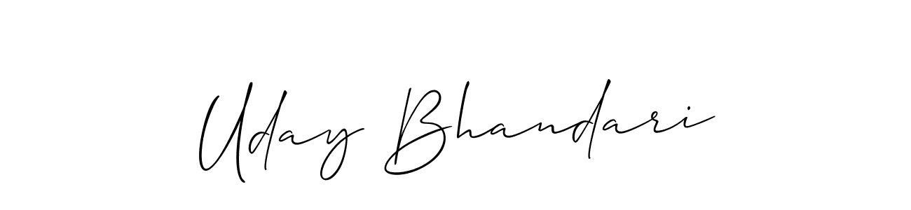 Also You can easily find your signature by using the search form. We will create Uday Bhandari name handwritten signature images for you free of cost using Allison_Script sign style. Uday Bhandari signature style 2 images and pictures png